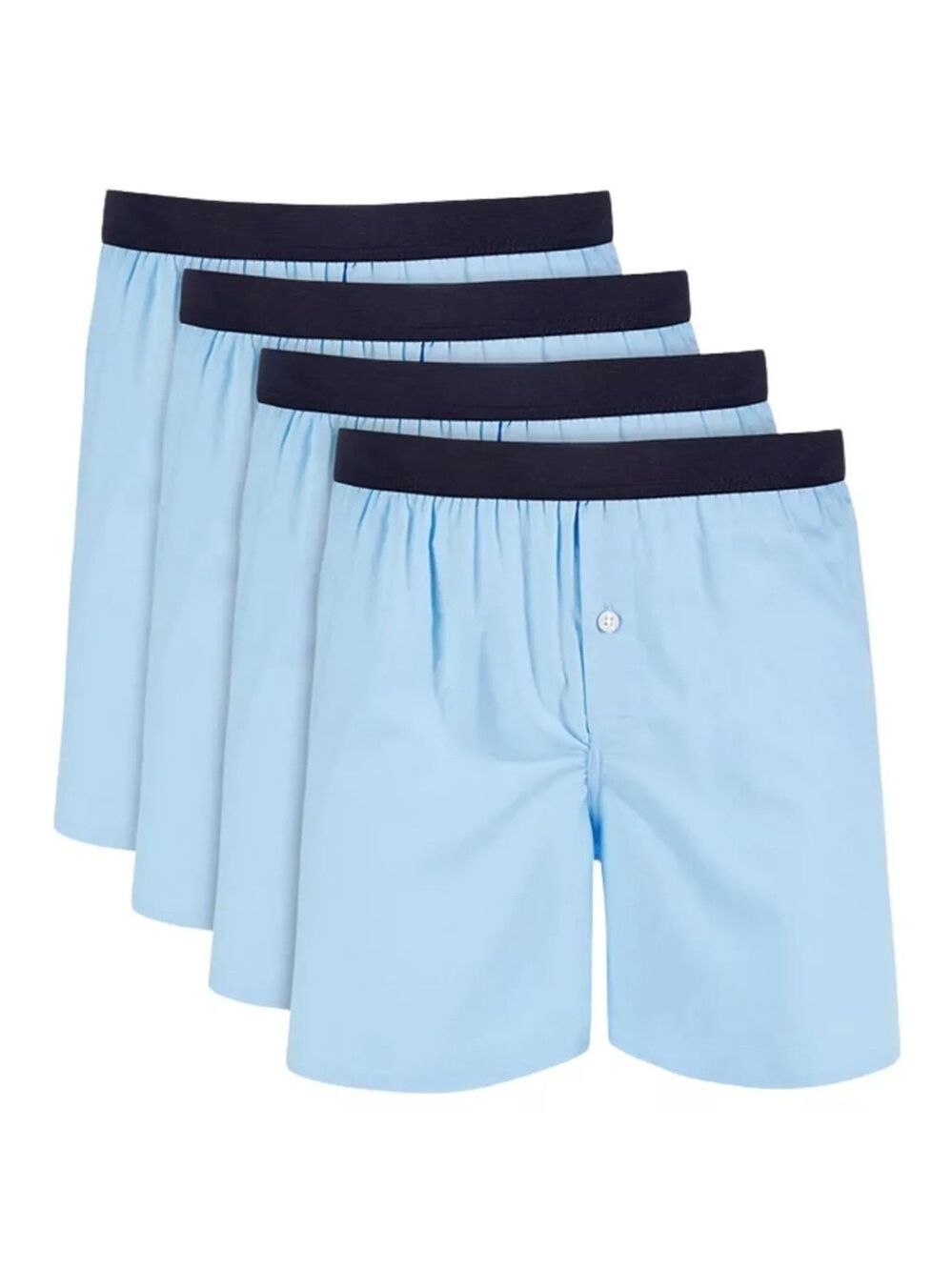 Club Room Men Blue Woven Cotton Tagless 4-Pack Underwear Boxer Size M